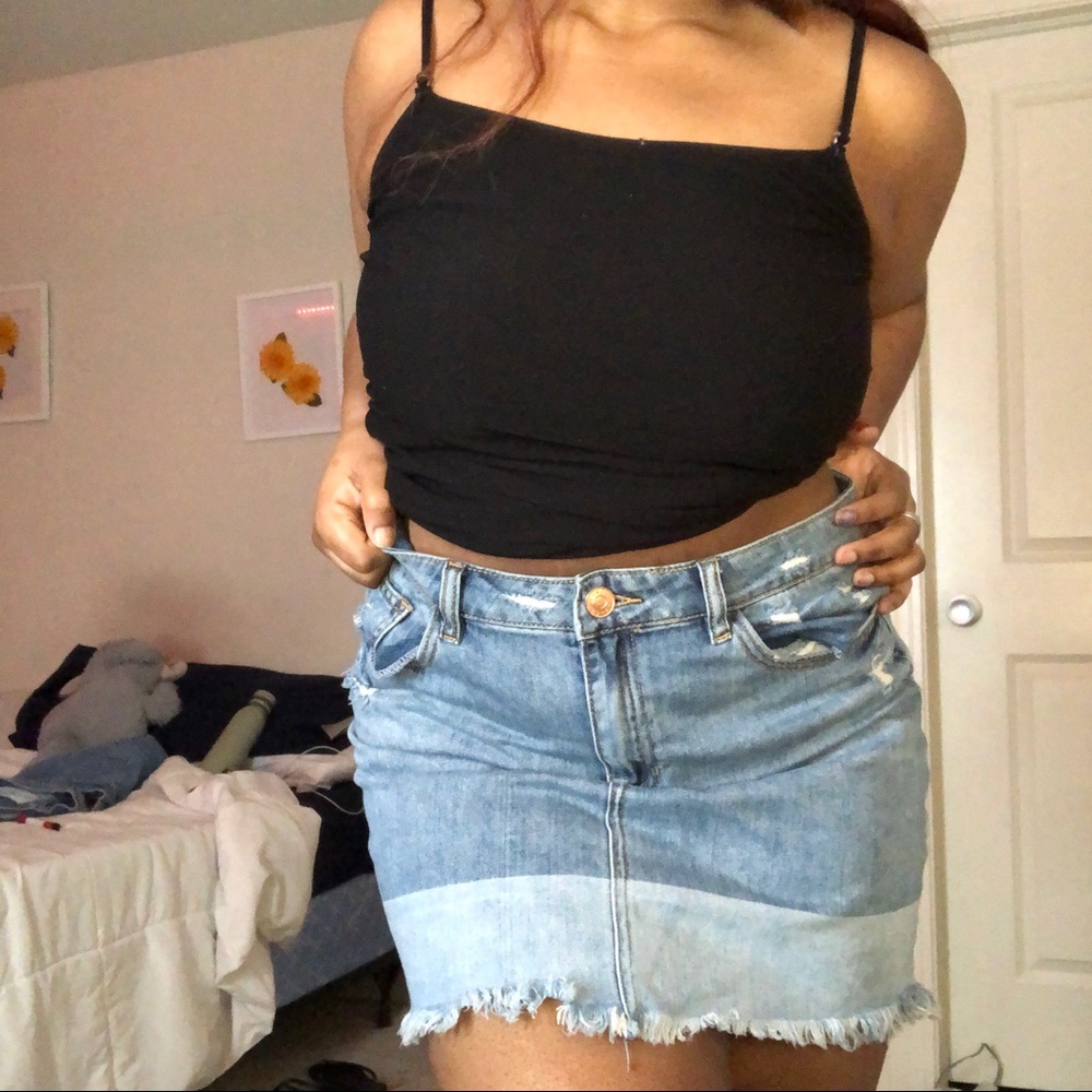 Two Toned, Denim Skirt
